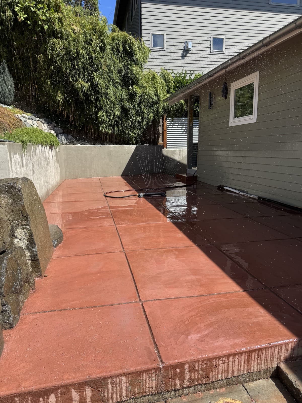 Decorative patio finish